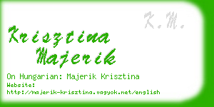 krisztina majerik business card